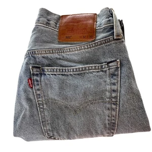 Levis Premium 501 Para Hombres 32x30 Azul Algodón Cáñamo Botón Mosca Grande E Medidas 33x30 - Imagen 1 de 13
