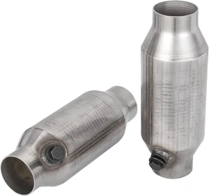 2pcs 2.5" Universal High Flow Performance Stainless Catalytic Converter... - Picture 1 of 7