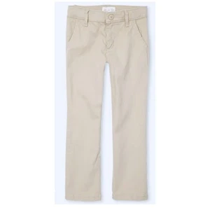 The Children's Place Girls' Uniform Wide Leg Chino Pants-Stone Size: 8 - Picture 1 of 5