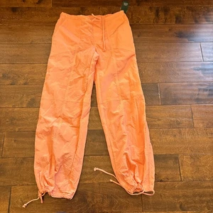 Neu mit Etikett Wild Fable mittelhoher Bund weites Bein entspannt Fallschirmhose orange Damengröße XS - Bild 1 von 7