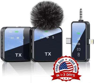 Micrófono De Solapa Inalámbrico Con Para Treaming, Entrevistas, TikTok Y YouTube. Foto 1 de 4