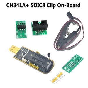CH341A 24 25 Series EEPROM Flash BIOS USB Programmer + SOIC8 Clip On-Board Hot - Picture 1 of 10