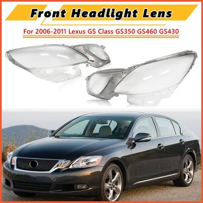 2x For 2006-2011 Lexus GS Class  GS300 GS350 GS460 Headlight Headlamp Cover Lens Foto 1 de 4
