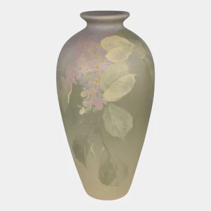 Weller Hudson 1920s Vintage Art Pottery Hand Painted Floral Ceramic Vase - Picture 1 of 6