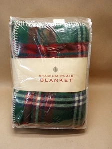 Neu Vintage Eddie Bauer Home rot Tartan Plaid Decke Überwurf 100% Wolle Queen Size - Bild 1 von 7