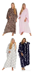 Ultraweiche übergroße Kapuzendecke aus Vlies - langer Kapuzenpullover - Lounge Poncho Kaftan - Bild 1 von 8