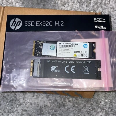 HP EX920 Series M.2 512GB x4 NVMe1.3 Ssd With MacBook Adapter NGFF 2013-2017 - Image 1 of 2