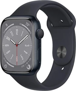 Apple Watch Series 8 Aluminum 45mm Cellular+Wifi Midnight Sport Band Good Cond. - Picture 1 of 4