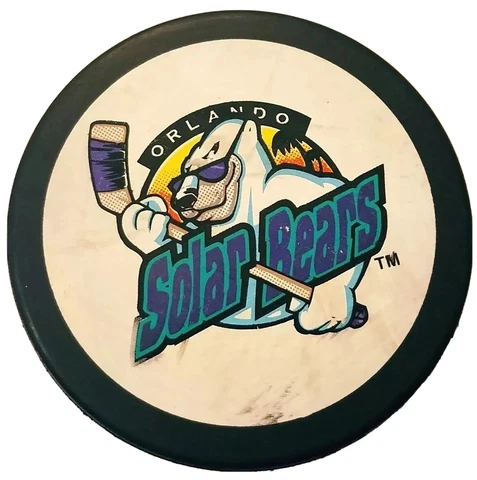 ORLANDO SOLAR BEARS OFFICIAL IHL HOCKEY PUCK  VEGUM TRENCH CANADA SLOVAKIA Cover