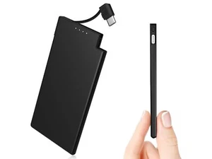 5000mAh Batterie Externe avec câble Type-C intégré Ultra Mince et Super léger... - Photo 1/7