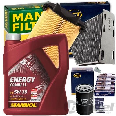 FILTERSET+MANNOL 5W30 ÖL 1.6 für VW TOURAN 1T1 1T2 PASSAT GOLF 5 6 AUDI A3 8P - Bild 1 von 4