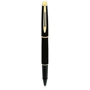 Waterman Hemisphere Rollerball Pen Black Lacquer & Gold New In Box Narrow Band - Picture 1 of 1