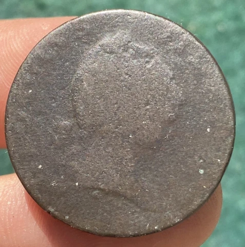 1773 Virginia 1/2 Penny Copper No Dot Colonial Coin Cover