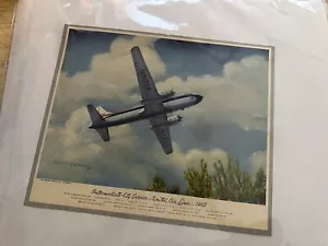 Original 1953 Lithographie eines Flugzeugs von Thompson Products INC | Wohndeko - Bild 1 von 10