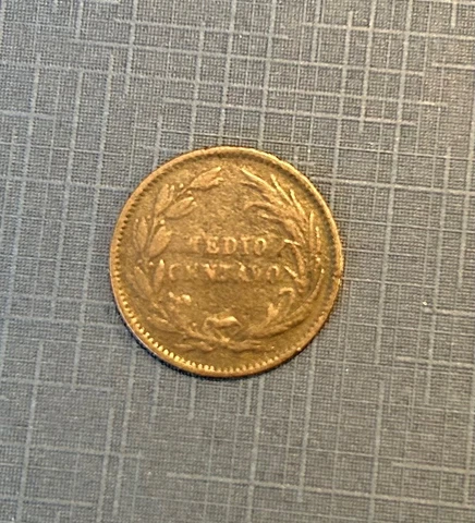 Ecuador Medio Centavo 1890 XF Coin Cover