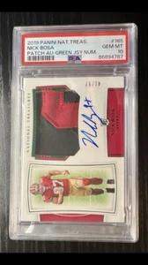 2019 PANINI NATIONAL TREASURES NICK BOSA RPA PSA 10 Gem Grn Jersey # /97 Pop 2 - Picture 1 of 3