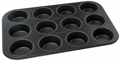 Zenker 12er-Muffinform Ø 7 cm aus Stahl Schwarz Muffin Cupcake Kuchen Backblech - Bild 1 von 4