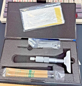 Mitutoyo 0-25mm 0.01mm 129-109 Depth Micrometer - Picture 1 of 6