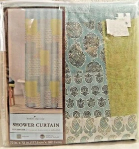 Home Classics Fabric Shower Curtain Patchwork 70 x 72 - Picture 1 of 3