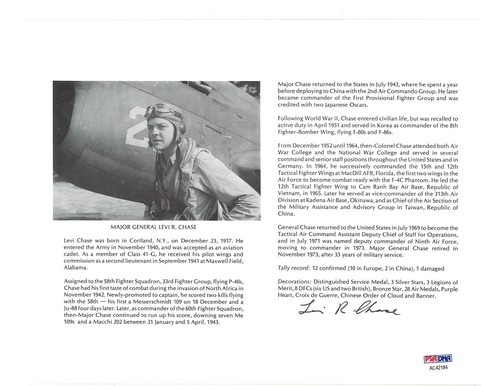 LEVI CHASE SIGNED 8X10 (D) PSA DNA AC42184 WWII ACE 12V | eBay
