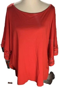 Ralph Lauren rotes Top Damen Größe 2X, 3/4 Strick/ Glockenärmel seltener Fund - Bild 1 von 8