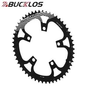 BUCKLOS Catena 110BCD 34/36/39/50/52/53T Anello Catena Tondo Bici da Strada per 9-11S - Foto 1 di 19