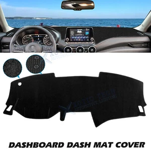 Black Dashboard Mat Poly Carpet DashMat Non-Slip Cover For Nissan Sentra 2020-25 - Picture 1 of 10