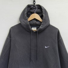 Vintage Nike Sweatshirt Hoodie Size XL Black Embroidered Swoosh