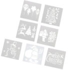  7 Pcs Christmas Drawing Stencils Painting Templates for Kids Merry Hand Account