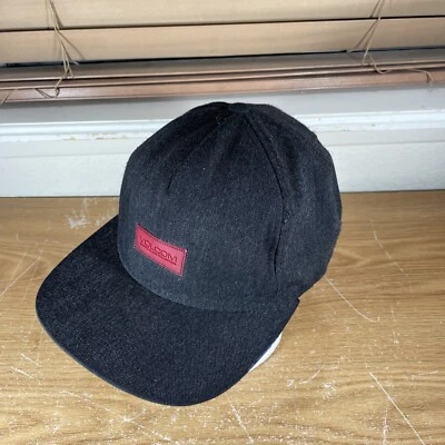 Volcom Corpo Class Black Flat Bill Snapback Mixer Hat Blend Adjustable - Image 1 of 4