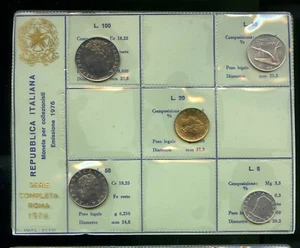 1976 - Serie annuale Italia in confezione non ufficiale - 5 valori - Picture 1 of 1