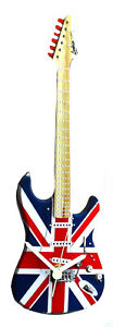 Union Jack Fender Stratocaster Clock - Fender Strat Clock- Guitar Clocks - G14-C