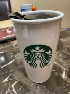 TO GO CUP Starbucks Ceramic Travel Tumbler Coffee Mug With Lid 12 oz 2011 - Picture 1 of 2