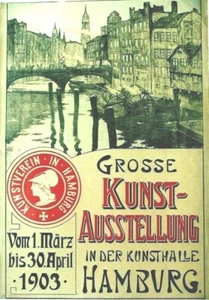 Original vintage poster ART EXPO HAMBURG 1903 KUNSTVEREIN - Picture 1 of 1