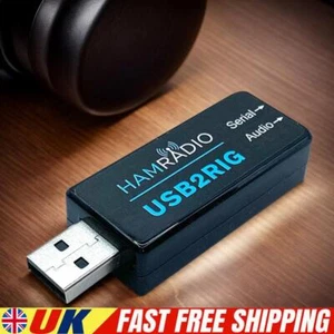 USB2RIG USB Audio Adapter for KENWOOD YAESU ICOM Business Radio Connector - Zdjęcie 1 z 11