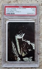 RARE ITALY 1977 PANINI STAR WARS STICKERS THE FALCON #154 PSA 7 Pop 2 
