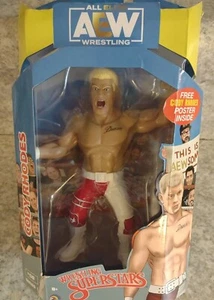 Figura de acción Jazwares All Elite Wrestling inigualable Cody Rhodes con póster nueva en caja - Imagen 1 de 5