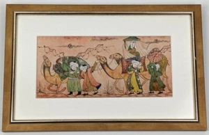 Uzbek Miniature Picture - Caravan #3 - Professionally Framed - Picture 1 of 2