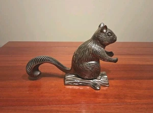 Godinger Silver Art Co Squirrel Figural Nut Cracker Silver Plated Door Stop Vtg - Picture 1 of 8
