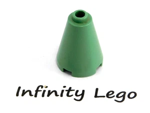 6 LEGO Sand Green Cone 2 x 2 x 2 Round Brick Harry Potter (3942) - (6 Pieces) - Picture 1 of 1