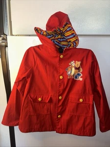 Impermeabile Disney Winnie the Pooh taglia 5T raro, squadra calcio 100 acri, tigre e cacca - Foto 1 di 11