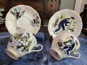 Vintage Royal Albert 2 Sets Of Tea Cup & Saucer “Ladies Curling” & “Curling” - Picture 1 of 23