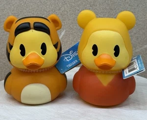 Disney Large Duckalooz Winnie The Pooh & Tigger Rubber Jeep Ducks 3.25” - NEW - Picture 1 of 8