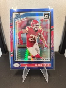 Jaden Hicks Panini Donruss Optic Blue Hyper Prizm Kansas City Chiefs NFL #237 RC - Bild 1 von 2