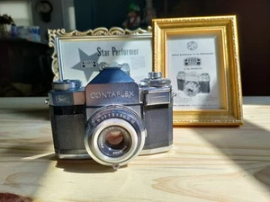Zeiss Contaflex Untested For Parts With Vintage Advertising Film Photography - Picture 1 of 4