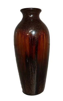 Jarrón Botella Pequeño Elegante Expresiones 7.5" Marrón Cerámica Reactiva Años 70 Vibraciones Foto 1 de 4