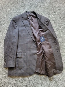 Abrigo deportivo HART SCHAFFNER MARX para hombre 44 L marrón oscuro a cuadros chaqueta blazer - Imagen 1 de 7