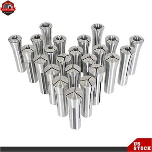23 Pack R8 Collet Set Fractional 1/16" To 3/4" High Precision - Picture 1 of 12