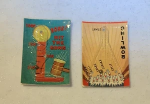Vintage Lot Of 2 Palm Game Ball Cracker Jack Gumball Charm Prize Premium Toy - Picture 1 of 2