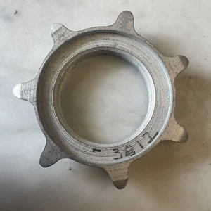 New-Old-Stock Vintage 1" Pitch Skip Tooth Cog • 7T • Silver.     (NJ) - Picture 1 of 2